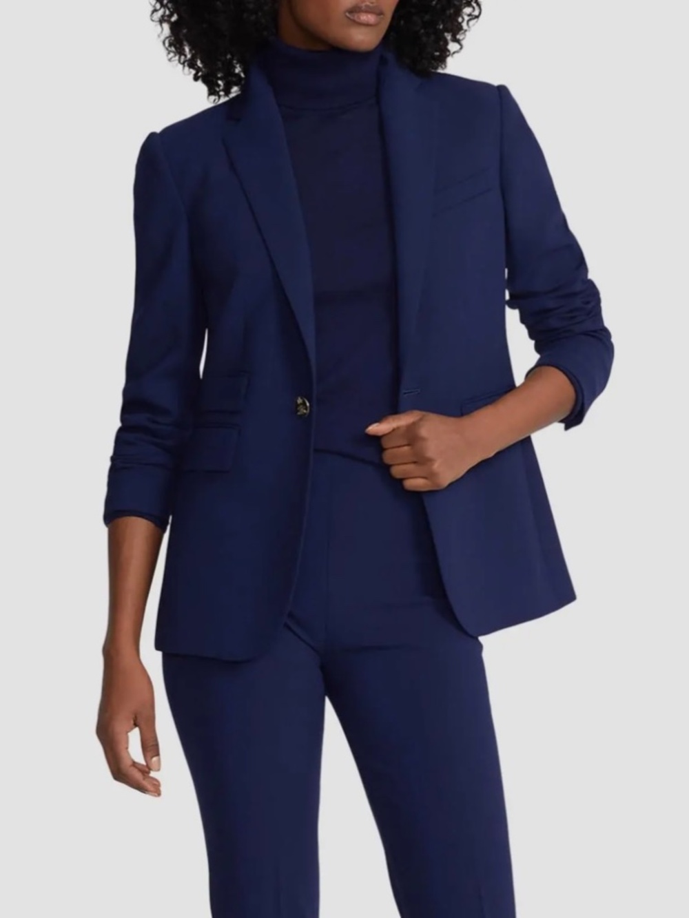 Ralph Lauren Purple Label Parker Cashmere Blazer Navy Silk Lined Italy Size 2